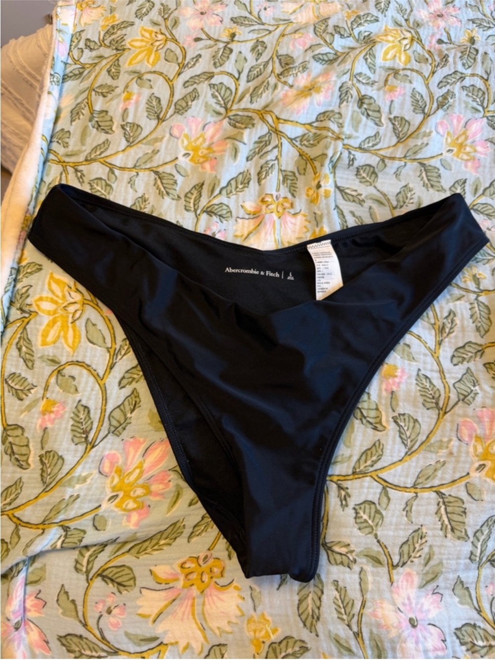 Abercrombie & Fitch Black Cheeky Bikini Bottom
